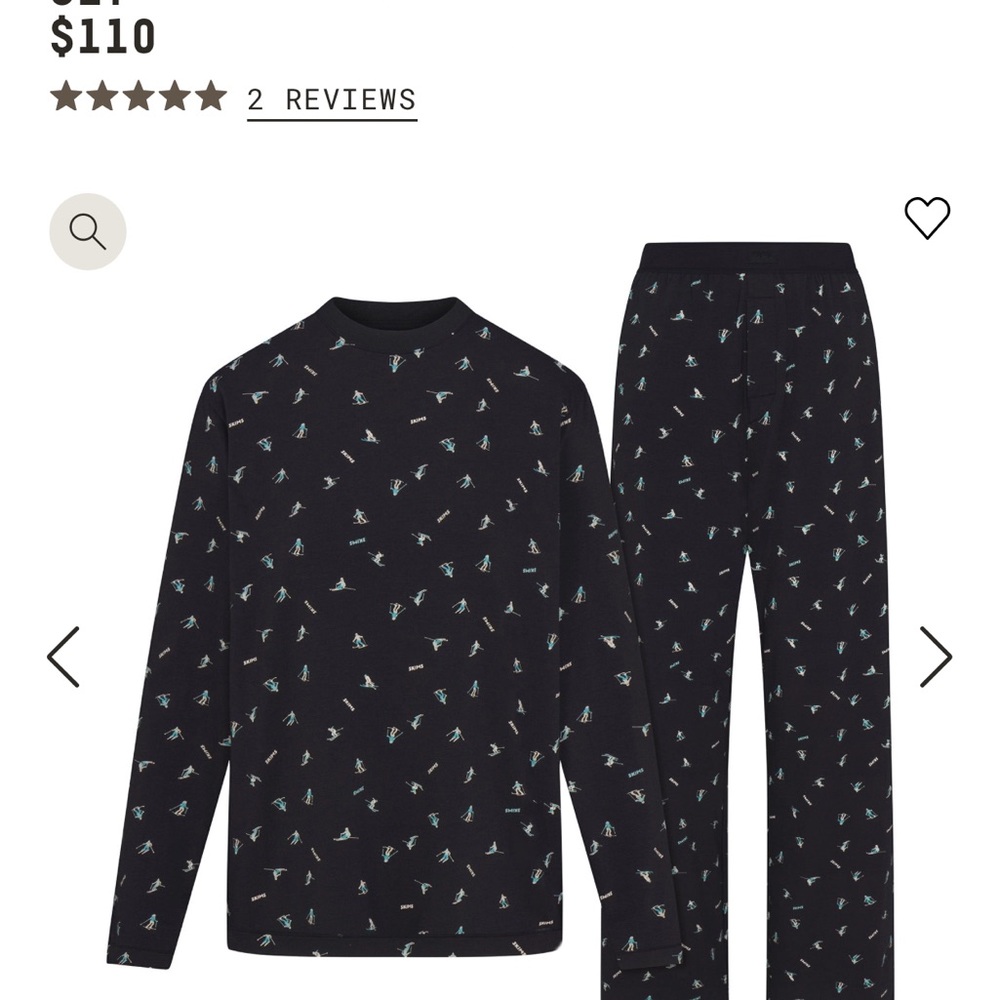 skims ski pajama set